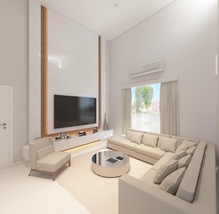 Projeto de interiores de casa no Bosque das Mansões, em São José SC, desenvolvido por arquiteta com ambientes sofisticados, integrados e personalizados.