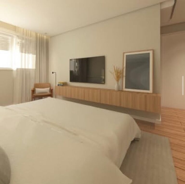 Projeto de interiores de apartamento no bairro Campinas, em São José SC, desenvolvido por arquiteta com ambientes modernos, sofisticados e funcionais.