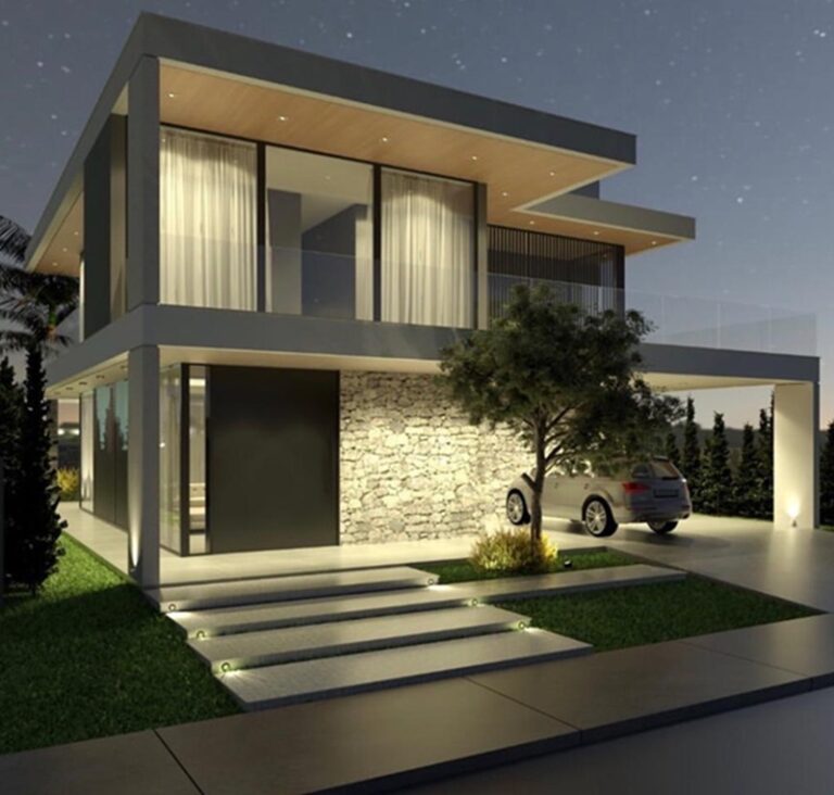 Projeto arquitetônico de residência no bairro Cachoeira do Bom Jesus, em Florianópolis SC, desenvolvido por arquiteta com foco em conforto, funcionalidade e arquitetura contemporânea.