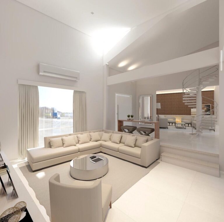 Projeto de interiores de casa no Bosque das Mansões, em São José SC, desenvolvido por arquiteta com ambientes sofisticados, integrados e personalizados.