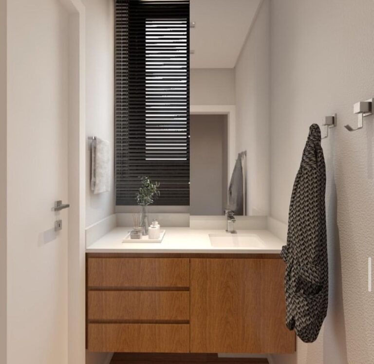 Projeto de interiores de apartamento no bairro Barreiros, em São José SC, desenvolvido por arquiteta com ambientes modernos, funcionais e personalizados.