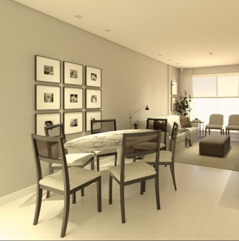 Projeto de interiores de apartamento em São José SC com ambientes modernos, planejados e funcionais, valorizando conforto e praticidade.