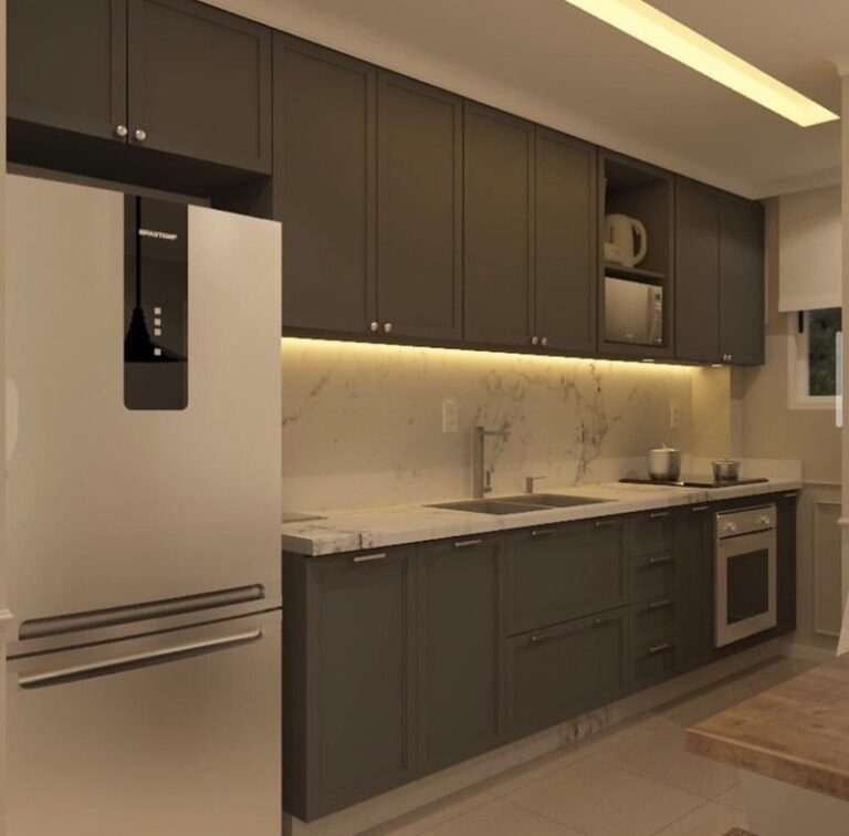 Projeto de interiores de apartamento no bairro Campinas, em São José SC, desenvolvido por arquiteta com ambientes modernos, funcionais e sofisticados.