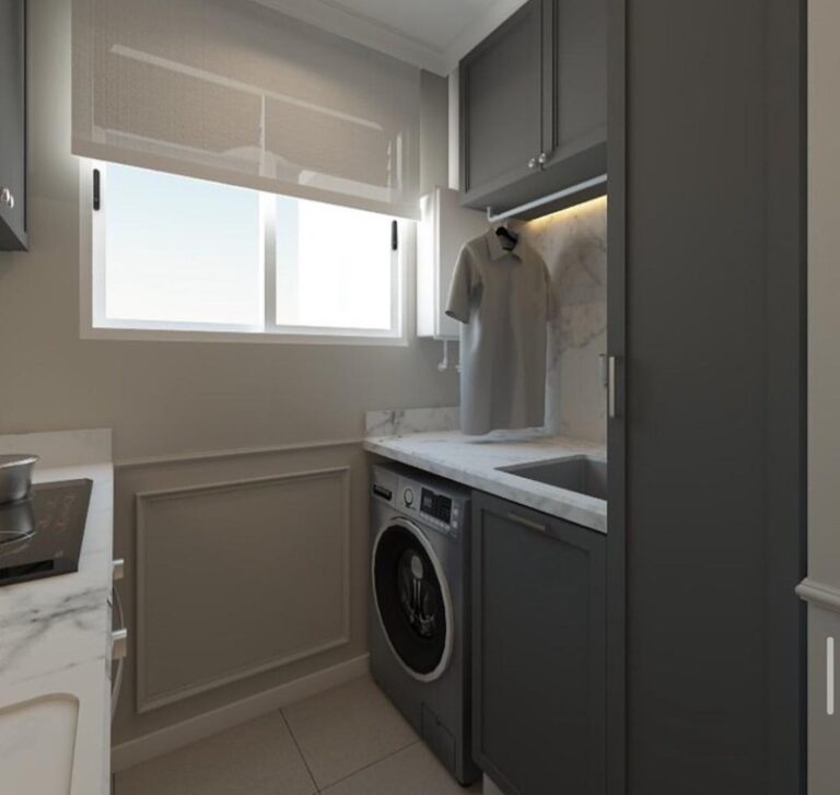Projeto de interiores de apartamento no bairro Campinas, em São José SC, desenvolvido por arquiteta com ambientes modernos, funcionais e sofisticados.