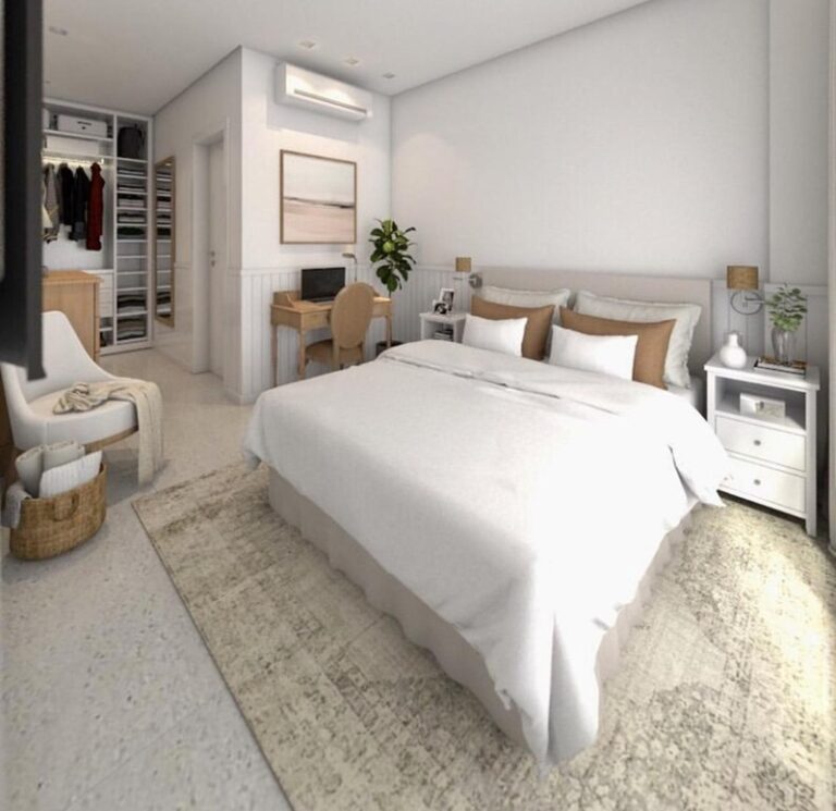 Projeto de interiores de apartamento em Jurerê Internacional, Florianópolis SC, desenvolvido por arquiteta com ambientes sofisticados, funcionais e valorização da iluminação natural.
