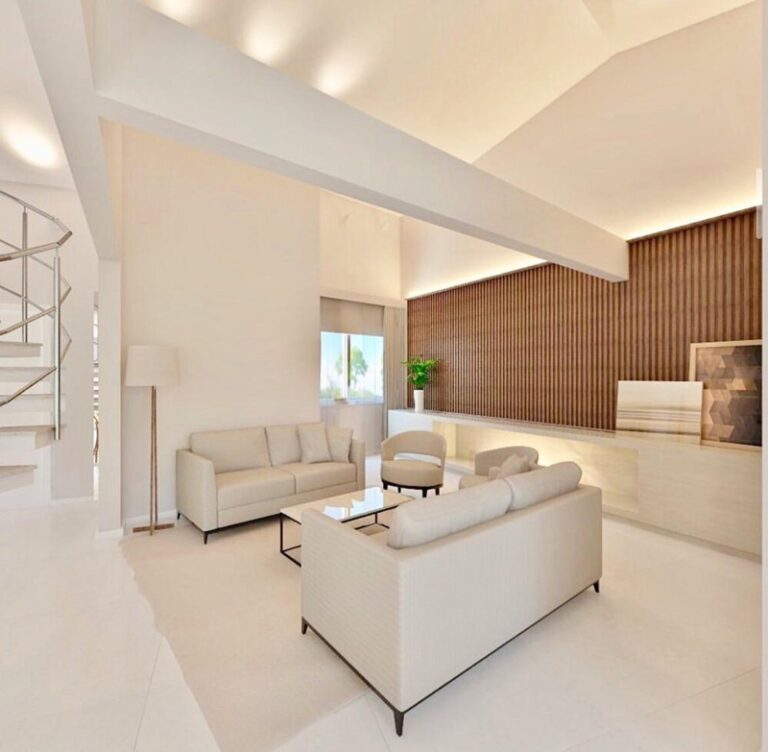 Projeto de interiores de casa no Bosque das Mansões, em São José SC, desenvolvido por arquiteta com ambientes sofisticados, integrados e personalizados.