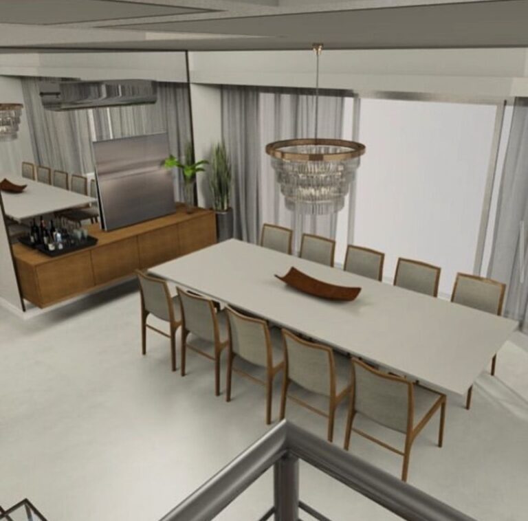 Projeto de interiores e área externa de residência no bairro Itacorubi, em Florianópolis SC, desenvolvido por arquiteta com ambientes integrados, funcionais e sofisticados.
