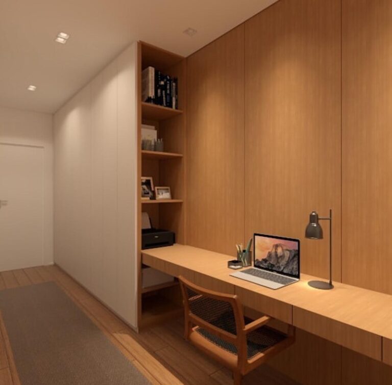 Projeto de interiores de apartamento em Jurerê Internacional, Florianópolis, com ambientes modernos, iluminação natural e design sofisticado.