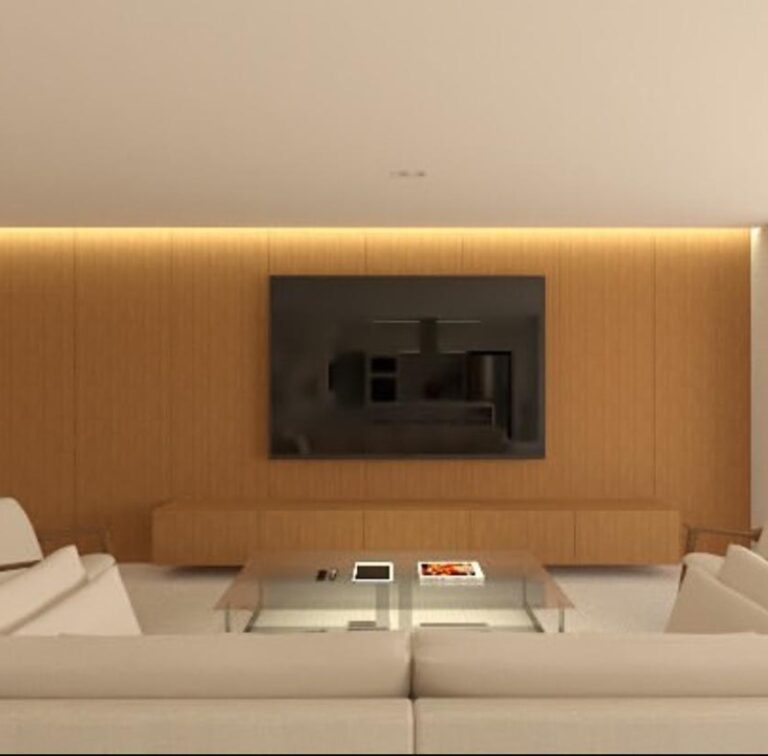 Projeto de interiores de apartamento em Jurerê Internacional, Florianópolis, com ambientes modernos, iluminação natural e design sofisticado.